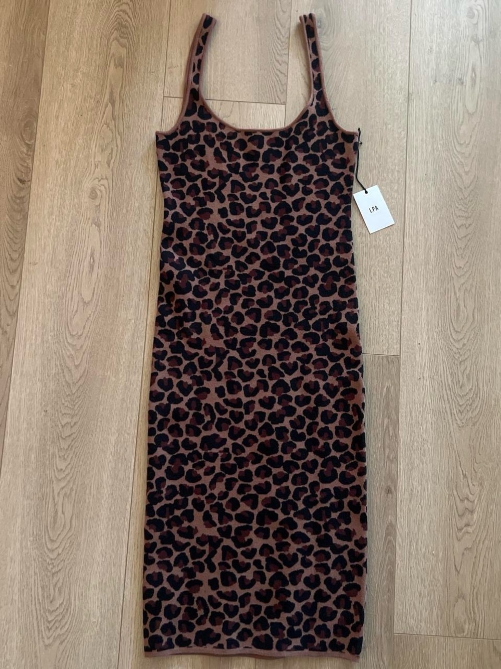 NWT LPA The Label leopard print bodycon dress